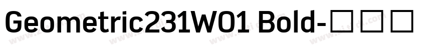 Geometric231W01 Bold字体转换